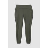 Haki Esnek Standart Fit Performans Battal Büyük Beden Kadın Tayt - 94652 - XL