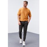 Haki Fermuar Cepli Standart Kalıp Jogger Erkek Eşofman Alt - 84651 | L