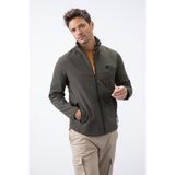 Haki Fermuarlı Dik Yaka Su ve Rüzgar Geçirmez Softshell Erkek Mont - 88050