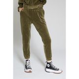 Haki Kadın Kadife Jogger Pantolon - Vale - S