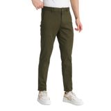 Haki Kalın Düz Erkek Yandan Cepli Klasik Bel Slim Fit Chino Pantolon Haki 36
