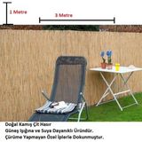 Haki Kamış Hasır, 1m x 3m, Doğal ve Dayanıklı Ürün - Seçenek 1 - Antrasit