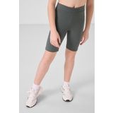 Haki Pamuklu Kısa Paça Standart Fit Basic Kız Çocuk Tayt - 75188