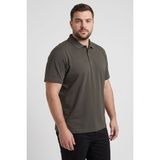 Haki Polo Yaka Büyük Beden Battal Erkek T-Shirt - 88511
