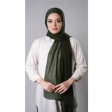 Haki Pratik Hazır Geçmeli Şal Şifon Kumaş Hijab Bone 3009_09