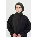 Haki Pratik Hazır Geçmeli Tesettür Bone Sandy Boyunluklu Çıtçıtlı 2505_09