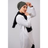 Haki Pratik Hazır Geçmeli Tesettür Bone Sandy Kumaş Taşlı 1456_09