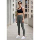 Haki Standart Fit Esnek Performans Kadın Tayt - 94666