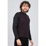 Haki Triko Erkek Yarım Balıkçı Yaka Desenli Kazak 60872007 Lacivert - 2XL