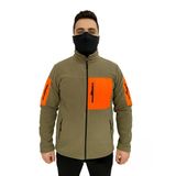 Haki Turuncu Soft Shell Taktik Polar Mont Avcı 7 Cep