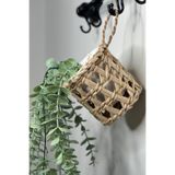 HAKİCİ HOME Dekoratif Çok Amaçlı Doğal El Yapımı Hasır Saksı Sepet / 10x10CM