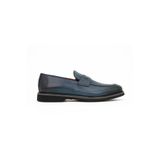 Hakiki Antik Deri EVA Taban Loafer Model Erkek Ayakkabı - Tuna 3898 Lacivert 42