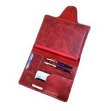 Hakiki Crazy Dana Derisi El Dikişli Tablet Organizer Çanta, Bordo, 13 İnç Tablet için İdeal, Toplantı ve Seyahat Düzenleyici (Dana Derisi Carzy Taba, Özel Ölçülere Göre vereceğiniz Sipa)