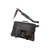 Hakiki Dana Derisi El Dikişli Deri Evrak Çantası, Omuz Askılı, Çok Gözlü, 35x26x9 cm, Laptop ve Tablet için İdeal,siyah,kahve,taba carzy renk seçenekleriyle, (Kahve Crazy Dana Derisi, 35X26X9cm)