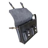 Hakiki Dana Derisi El Dikişli Deri Evrak Çantası, Omuz Askılı, Çok Gözlü, 35x26x9 cm, Laptop ve Tablet için İdeal,siyah,kahve,taba carzy renk seçenekleriyle, (Siyah Dana Derisi, 35X26X9cm)