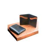 Hakiki Dana Derisi Siyah Kartlık – El Yapımı Minimalist Cüzdan