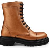 Hakiki Deri Bronz Rengi Kadın Postal Bot