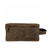 Hakiki Deri CA253 Dopp Kit El Çantası Tigon Taba