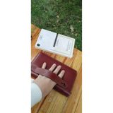 Hakiki Deri El Portföyü, Fermuarlı Uzun Cüzdan, Model EDO 002-0006 (CRAZY G2 TABA)