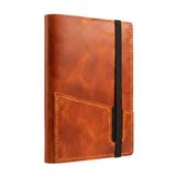 Hakiki Deri El Yapımı A5 Defter Kılıfı (İsim Yazılır) Telefon Cepli Ajanda Organizer, Defter Hediyeli