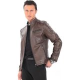 Hakiki Deri Erkek Ceket – Klasik Şıklıkla Buluşan Modern Stil - 3XL - Kahverengi