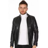 Hakiki Deri Erkek Düz Model Spor Deri Mont