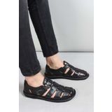 Hakiki Deri Erkek Klasik Sandalet 819MA025 Siyah 41