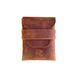 Hakiki Deri Geçmeli Dikey Kartlık, Kredi Kartı Cüzdanı, Erkek & Kadın Minimalist, Küçük Kartvizitlik, Şık Para ve Kartlık, Hediyelik Ürün (Camel)