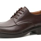 Hakiki Deri Kadın Bağcıklı Loafer Ayakkabı Kahverengi 40