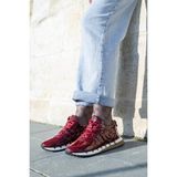Hakiki Deri Kadın Casual Ayakkabı 167ZA40046-3 - Bordo Rugan