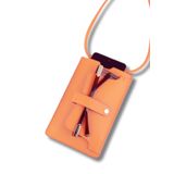 Hakiki Deri Kadın Kartlık, Kartlıklı Telefon Kılıfı, Kartlık Telefon, Kadın Askılı Omuz Çantası İphone, Pro, Pro Max, Anneneler Günü (Turuncu)
