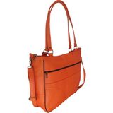 Hakiki Deri Kadın Omuz Çantası 35*25*10 cm - 25 x 10 cm - 280-Turuncu