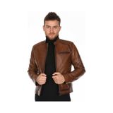 Hakiki Deri Kahverengi Hakim Yaka Erkek Deri Ceket