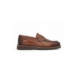 Hakiki Deri Kahverengi Loafer Erkek Ayakkabı EVA Taban - 4265 Kahverengi 40