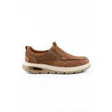 Hakiki Deri Kahverengi Nubuk Casual Erkek Ayakkabı - Flex255301 Kahverengi 40