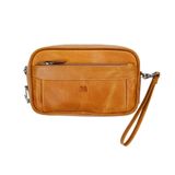 Hakiki Deri Kilitli El Çantası Carew 6657 Model, Camel