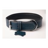 Hakiki Deri Köpek Boyun Tasması L Mavi 3X47-56 cm