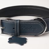 Hakiki Deri Köpek Boyun Tasması S Mavi 2,5x32-41 cm