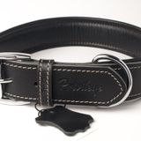 Hakiki Deri Köpek Boyun Tasması XXS Siyah 2x22-30 cm