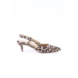 Hakiki Deri Leopar Topuklu Ayakkabı - Rgn5030 Bej Leopar 37