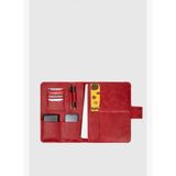 Hakiki Deri Macbook Air Pro 13-14 İnç Organizer Evrak & Laptop & Tablet Çantası Kırmızı
