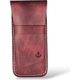Hakiki Deri Minimal Kalemlik (Bordo)