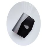 Hakiki Deri Minimalist Dikey Kartlık Cüzdan - Damla Kesim Siyah DRC62