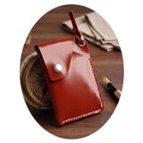 Hakiki Deri Minimalist Taba Unisex Kartlık/Cüzdan