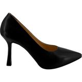 Hakiki Deri Stiletto Disparita 26301 Ince Topuk Kadın Ayakkabı - Siyah - 37