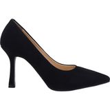 Hakiki Deri Stiletto Disparita 26301 Ince Topuk Kadın Ayakkabı - Siyah - Süet - 37