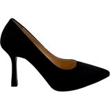Hakiki Deri Stiletto Disparita 26301 Ince Topuk Kadın Ayakkabı - Siyah - Süet - 39