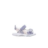 Hakiki Deri Unisex Çocuk Klasik Sandalet 006BA001 Mavi Saten 25