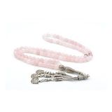 Hakiki Doğal 99 Luk Pembe Kuvars Tesbih 1.kalite