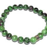 HAKİKİ DOĞAL ANYOLİT TAŞI BİLEKLİK (RUBY ZOİSİT) 002